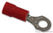 THOMAS & BETTS 18RA-8 TERMINAL, RING TONGUE, #8, CRIMP, RED
