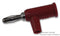 POMONA 1825-2# BANANA PLUG, STACKABLE, 15A, SCREW, RED