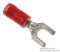 THOMAS & BETTS RA18-8F TERMINAL, SPADE/FORK, #8, CRIMP, RED