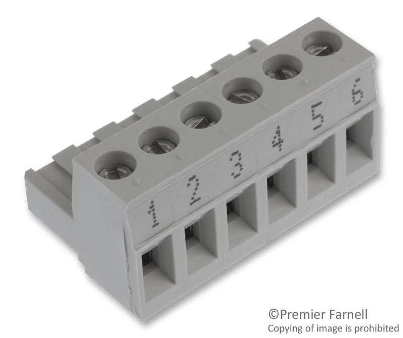 WIELAND ELECTRIC 25.340.0653.0 TERMINAL BLOCK PLUGGABLE, 6 POSITION, 22-12AWG