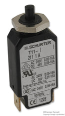 SCHURTER T11-211-1 CIRCUIT BREAKER, THERMAL, 1P, 240V, 1A