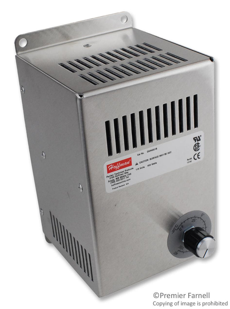 HOFFMAN ENCLOSURES DAH4001B ELECTRIC HEATER, 400W, 0+F-100+F, 115V
