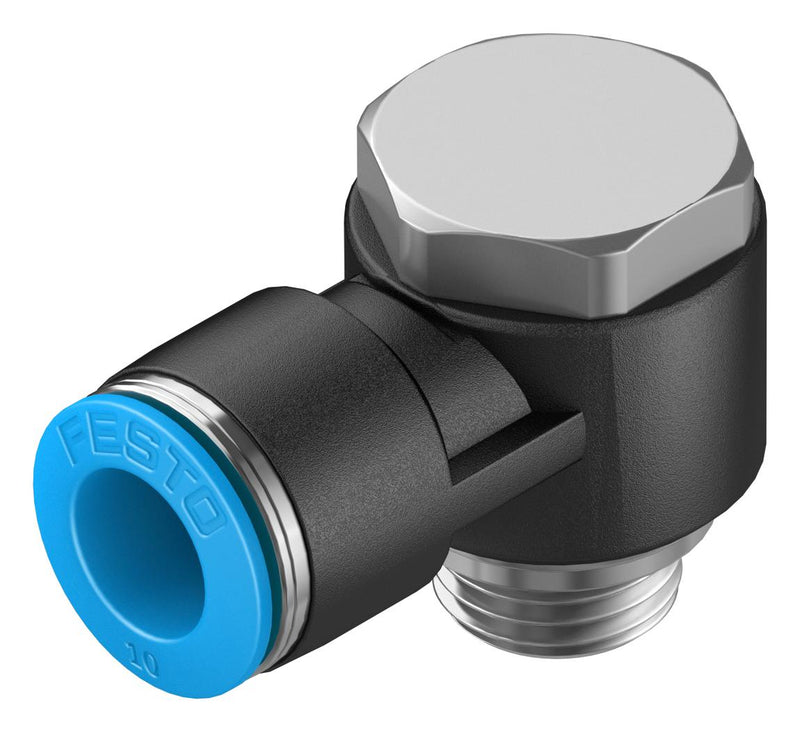 Festo QSLV-G1/4-10 Pneumatic Fitting Push-In L-Fitting G1/4 14 bar 10 mm PBT (Polybutylene Terephthalate) Qslv