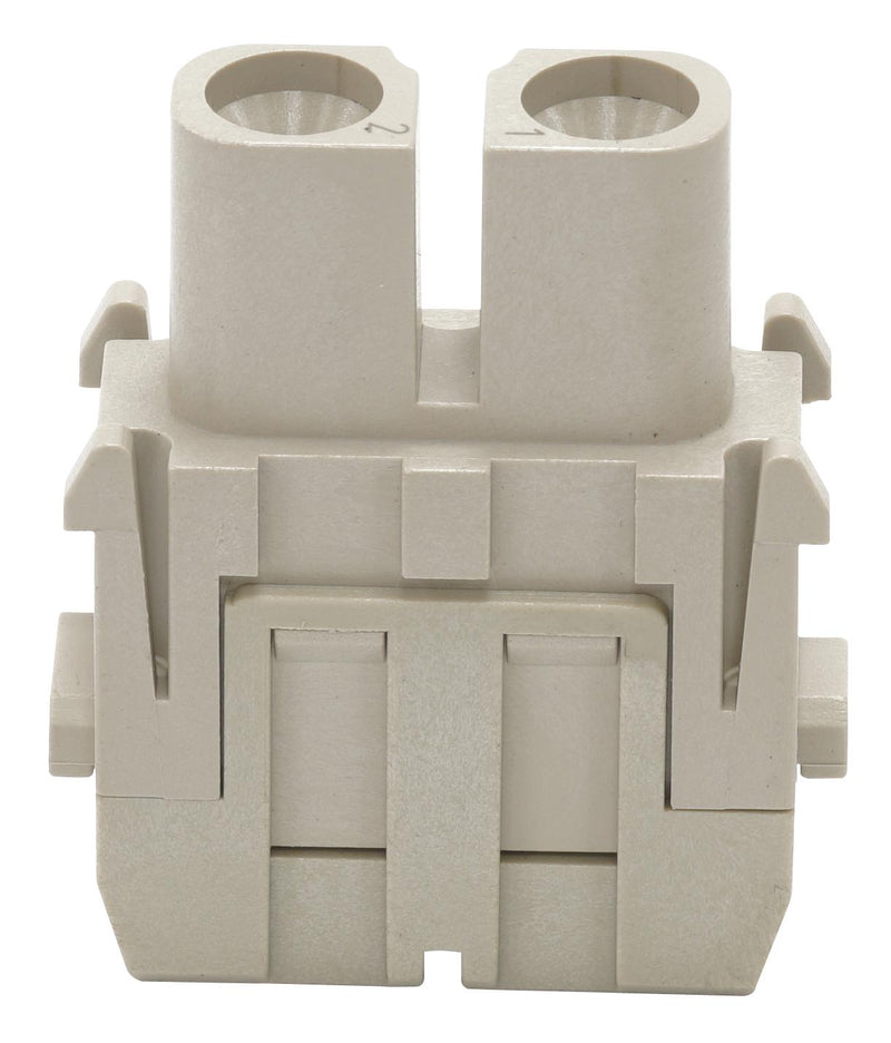 Multicomp PRO MP009490 Heavy Duty Connector MP-HM Inserts Module 2 Contacts Receptacle Screw Socket