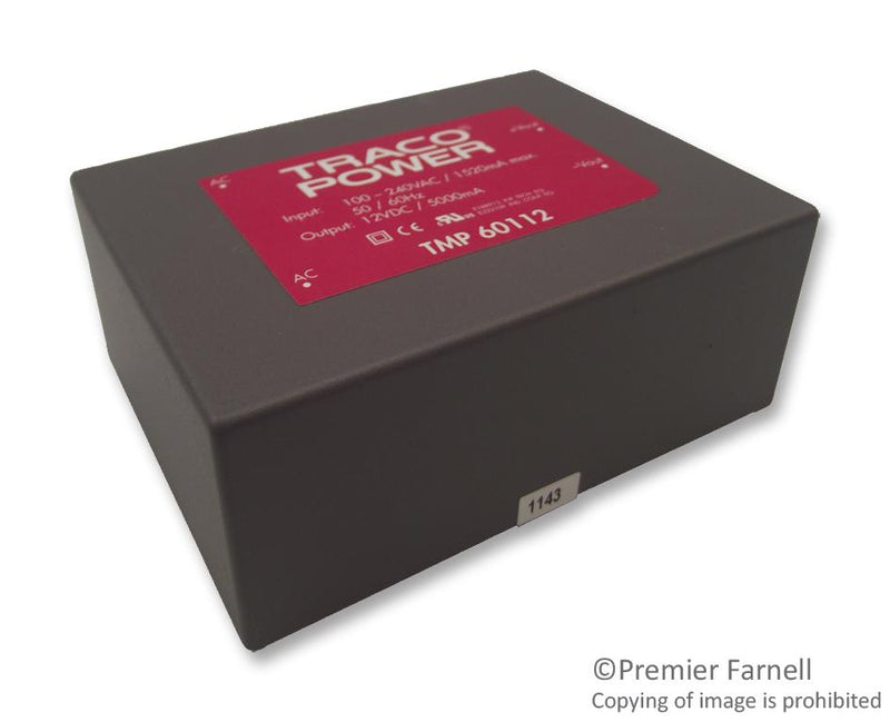 Traco Power TMP 60112 TMP 60112 AC/DC PCB Mount Supply (PSU) ITE 1 Output 60 W 12 V 5 A