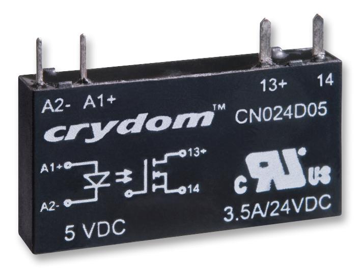 SENSATA/CRYDOM CN024D24 Solid State Relay CN Series Mini SIP SPST-NO 3.5 A 24 VDC PCB Through Hole Zero Crossing