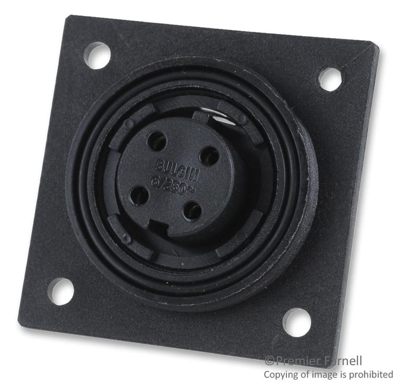 BULGIN PX0766/S CIRCULAR CONNECTOR, RECEPTACLE, 4 POSITION, PANEL