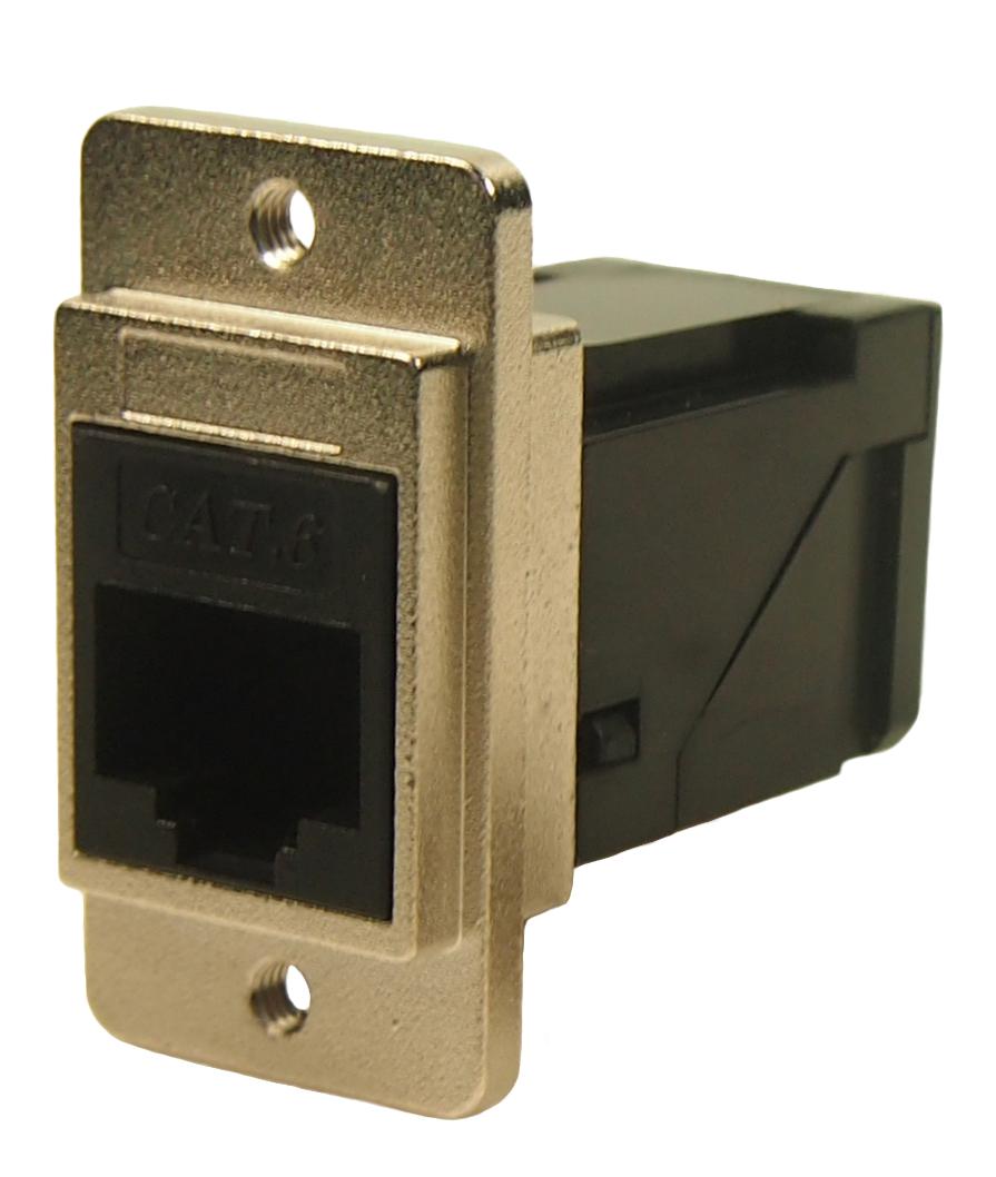 Multicomp PRO MP-CP30752M3 In-Line Adapter Nickel RJ45 Adaptor MP Dual ...