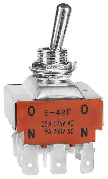 NKK SWITCHES S42F SWITCH, TOGGLE, 4PDT, 25A, 125VAC