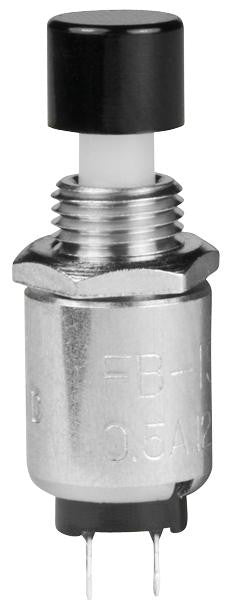 NKK SWITCHES FB15ANEP2-FA SWITCH, PUSHBUTTON, NON-ILLUMINATED, SPST, 0.5A, BLACK