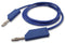 HIRSCHMANN TEST AND MEASUREMENT 934062102 Test Lead, 4mm Banana Plug to 4mm Banana Plug, Blue, 60 V, 16 A, 1 m