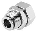 Festo NPQH-H-G18F-Q8-P10 Pneumatic Fitting Push-In Bulkhead G1/8 20 bar 8 mm Brass Npqh
