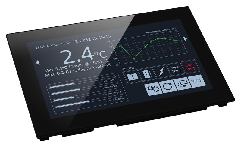 Lascar SGD 70-A SGD 70-A Capacitive Touch Display Panelpilotace Series 7" TFT 1024 x 600 Pixels Serial 5 to 30 Vdc