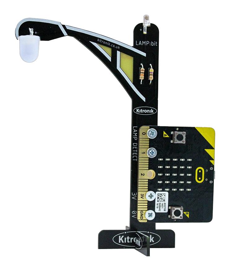 Kitronik 5643 Development Board LAMP:bit for micro:bit White LED Street Light Model Phototransistor