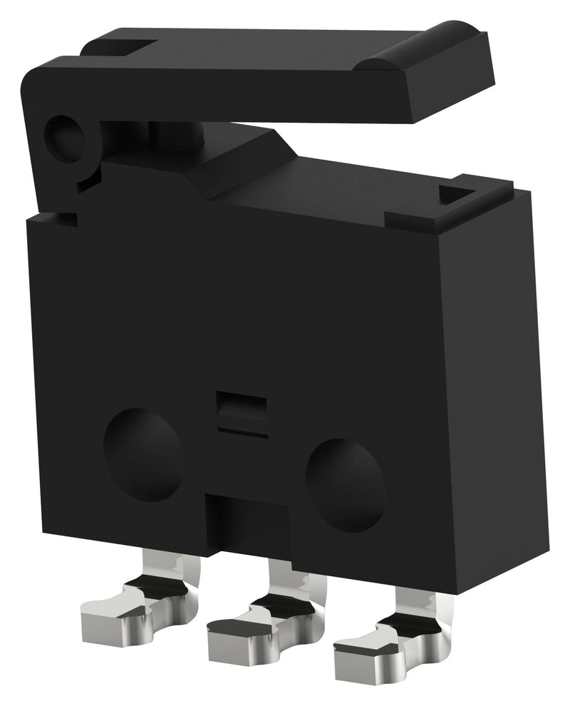 Alcoswitch - TE Connectivity SAJ405XHL0N30SDTSLQ SAJ405XHL0N30SDTSLQ Microswitch Miniature Hinge Lever Spdt PC Pin 500 mA 30 V