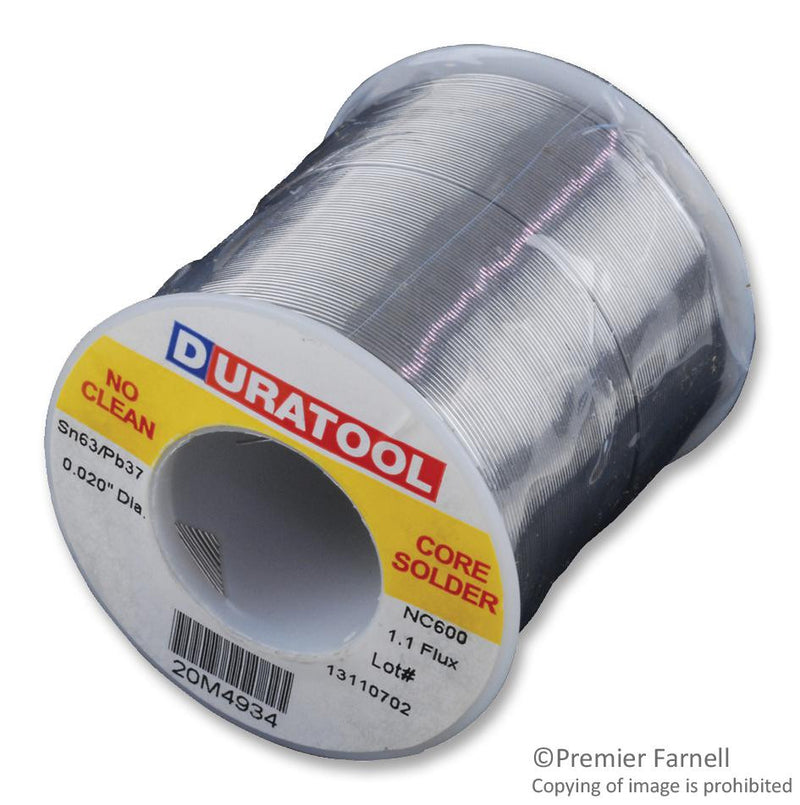 DURATOOL SPC22140 SOLDER WIRE, 63/37 SN/PB, 1LB