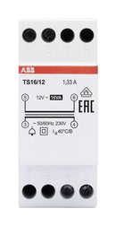 ABB TS16/12 DIN Rail Mount Transformer Non-Inherently Short-Circuit Proof Bell 230V 12V 16 VA TS Series