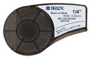 BRADY M21-250-595-WT LABELING TAPE, VINYL, 0.25" X 21FT, BLACK/WHITE