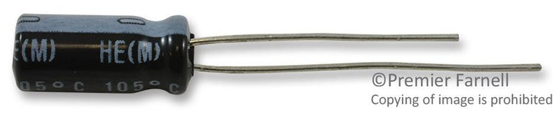 NICHICON UHE1E470MDD1TD ALUMINUM ELECTROLYTIC CAPACITOR, 47UF, 25V, 20%, RADIAL