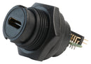 Multicomp PRO MP002444 USB Sealed Connector Type C 3.1 Receptacle 24 Position Panel Mount IP67