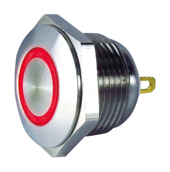 Multicomp PRO MC010874 VR SW Illum SPST-NO RED 0.1A 48VDC