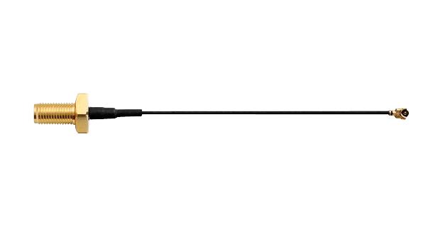 Taoglas CAB.011 CAB.011 RF / Coaxial Cable Assembly SMA Bulkhead Jack to 90&Acirc;&deg; Mhfi Plug 1.13mm 50 ohm 3.7 " 95 mm New