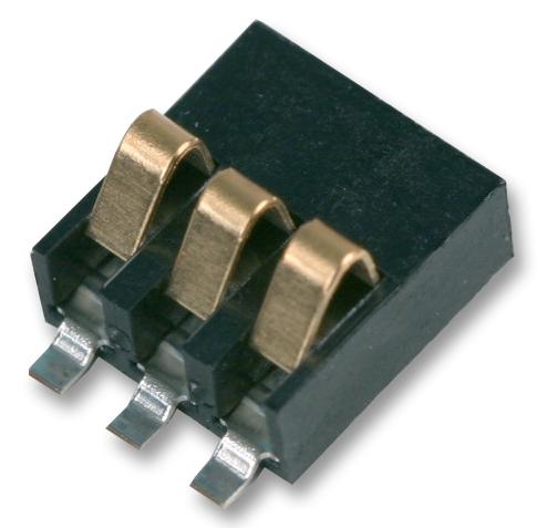 AVX Interconnect 9155003003016 9155003003016 Battery Contact Compression Connector Beryllium Copper SMD 3 Way 3A 2.3mm