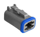 Bulgin Limited PX0108S04GY PX0108S04GY Automotive Connector PX0 Series Straight Plug 4 Contacts Crimp Socket - Not Supplied