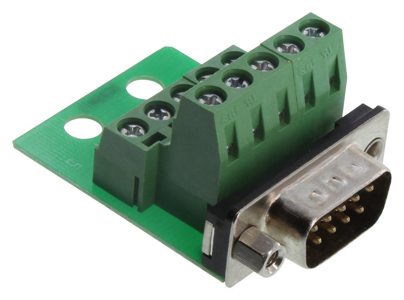 L-COM DGB9MT1 D Sub Connector Standard Plug Field Termination Series 9 Contacts DE Screw New
