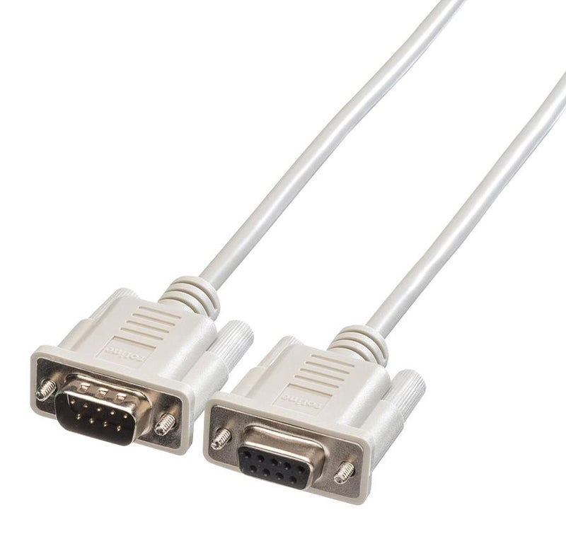 Roline 11.01.6218 Computer Cable D Subminiature Plug 9 Way Socket 5.9 ft 1.8 m Beige