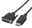 Roline 11.04.5613 Audio / Video Cable Assembly Displayport Plug DVI-D 3.3 ft 1 m Black