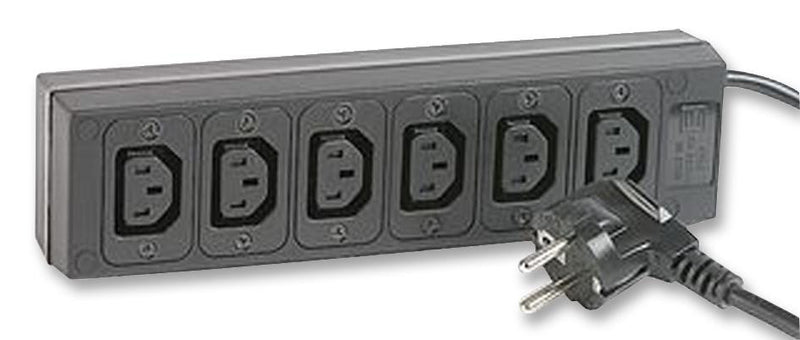 SCHURTER 4740.4600 Mains Power Cord, Mains Plug, Euro, IEC 60320 C13, 6.5 ft, 2 m, Black