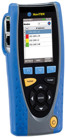 Ideal Networks Navitek IE Network Analyser LCD Colour 10Mbps 100Mbps 1Gbps Duplex Port ID Vlan DNS Dhcp Gateway IP