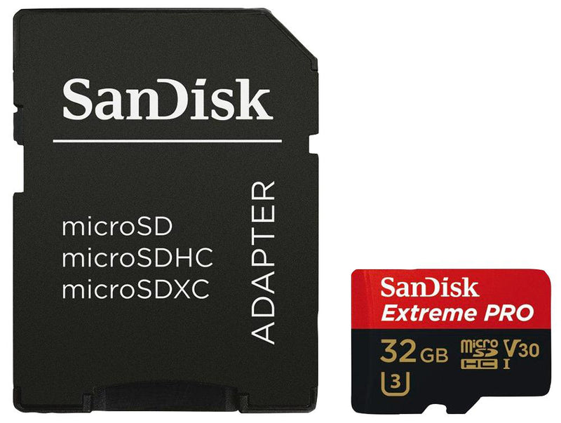 Sandisk SDSQXCG-032G-GN6MA SDSQXCG-032G-GN6MA Extreme Pro Microsdhc Class 10 U3 V30 Memory Card 32GB 95MB/s 90MB/s