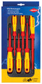 Knipex 00 20 12 V02 Screwdriver Set Slotted 3 mm - 6.5 Phillips PH1 PH2 6 Piece