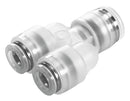 Festo NPQP-Y-Q8-Q6-FD-P10 Pneumatic Fitting Push-In Y-Fitting 10 bar 8 mm PP (Polypropylene) Npqp