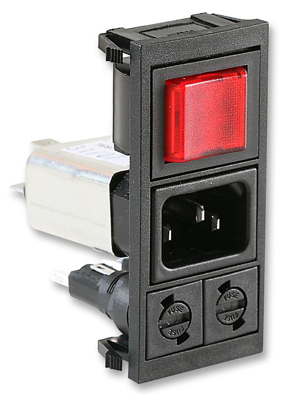 Bulgin BZV03/A0620/06 Power Entry Connector Plug Receptacle 250 V 6 A Panel Mount Quick Connect