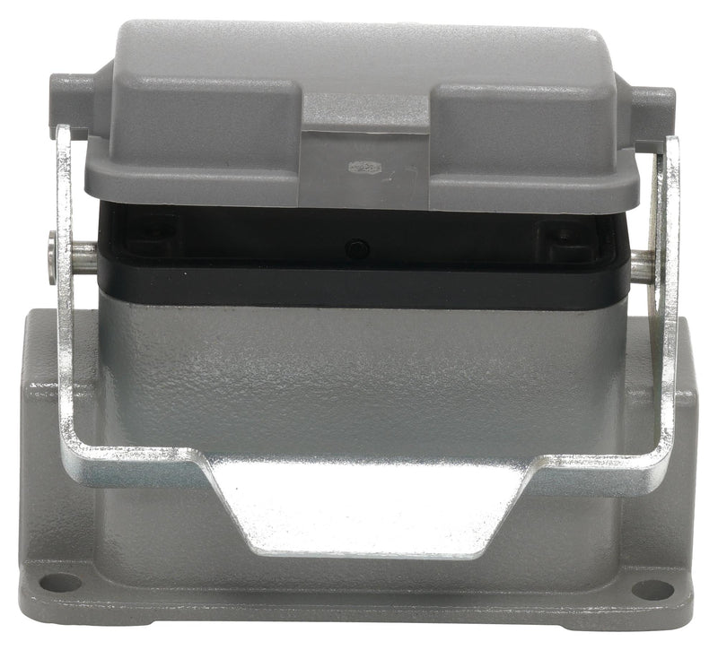 Multicomp PRO MP009384 Heavy Duty Connector Base Bulkhead Mount Side Entry Aluminium Body 1 Lever 10B