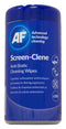 AF INTERNATIONAL SCR100T Screen-Clene Anti-Static Cleaning Wipes - Tub of 100 Wipes