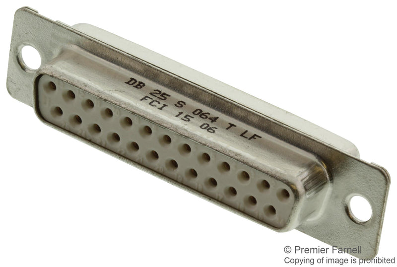 Amphenol ICC (FCI) DBP25S065TLF D-SUB Connector Rcpt 25POS Solder