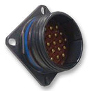 Amphenol LTD D38999/20ZF18SA D38999/20ZF18SA Circular Connector MIL-DTL-38999 Series III Wall Mount Receptacle 18 Contacts Crimp Socket