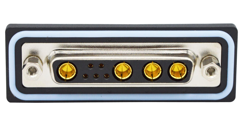 Norcomp CDFV9W4213L451 CDFV9W4213L451 Combination Layout D Sub Connector IP67 Nanook CDF Series DB-9W4 Receptacle 9 Contacts