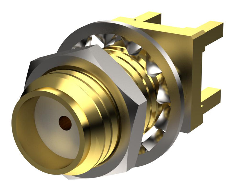Taoglas PCB.114SMAFSTJ.A RF / Coaxial Connector SMA Straight Bulkhead Jack Through Hole Vertical 50 ohm