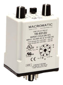 MACROMATIC CONTROLS TR-6512U TIME DELAY RELAY, DPDT, 0.05S-100H, 240V