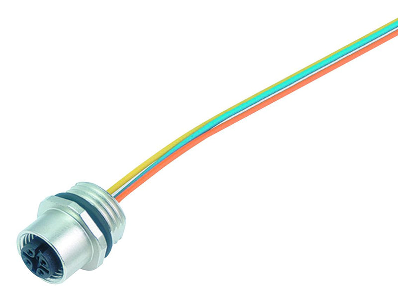 Binder 76-0236-0011-00404-0200 Sensor Cable M12 Receptacle Free End 4 Positions 200 mm 7.9 " 825/876
