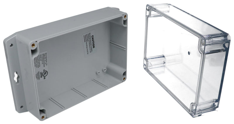 BUD Industries PN-1327-ACMB Enclosure Wall Mount PC GREY/CLEAR