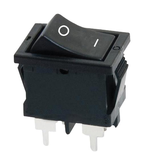 Omron Electronic Components A8L-21-12N2 BY OMI Rocker Switch On-Off DPST-NO Non Illuminated Panel Mount Black A8L