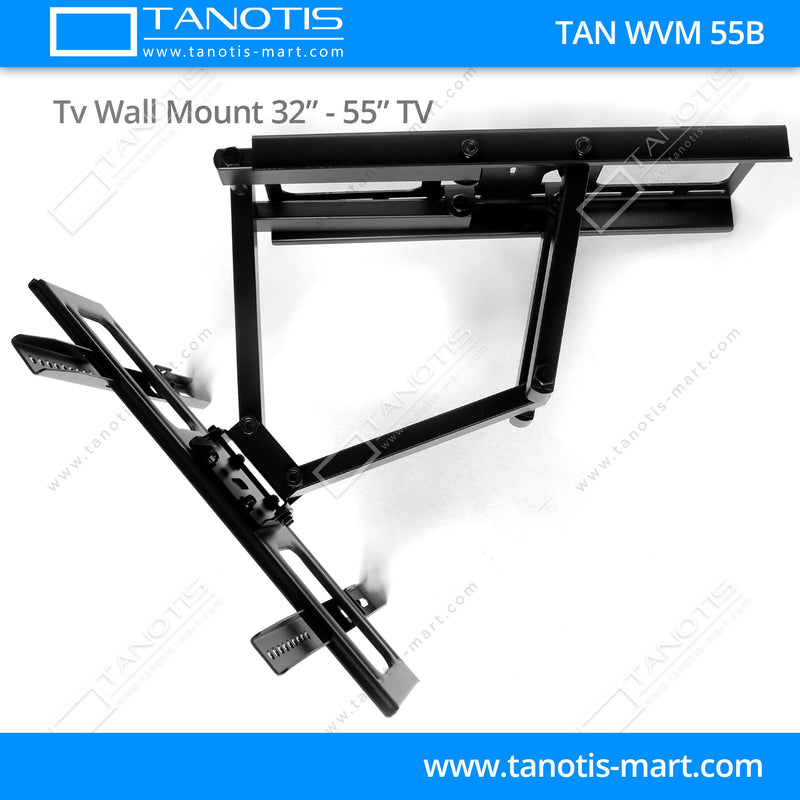 Tanotis - Tanotis Imported Swivel Tilt Heavy Duty Dual Arm Full Motion TV Wall mount for LCD/LED Plasma TV's upto 32" to 55" inch for Flat Wall or Corner mounting with VESA upto 400 MM x 400 MM - 6