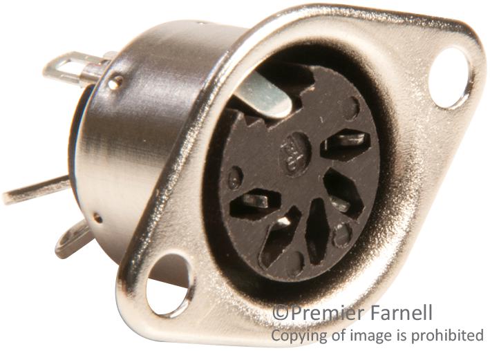 SWITCHCRAFT/CONXALL 57GB5FX Connector DIN Jack 5 Position