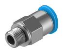 Festo 153302 Pneumatic Fitting Push-In M5 14 bar 3 mm Brass QSM